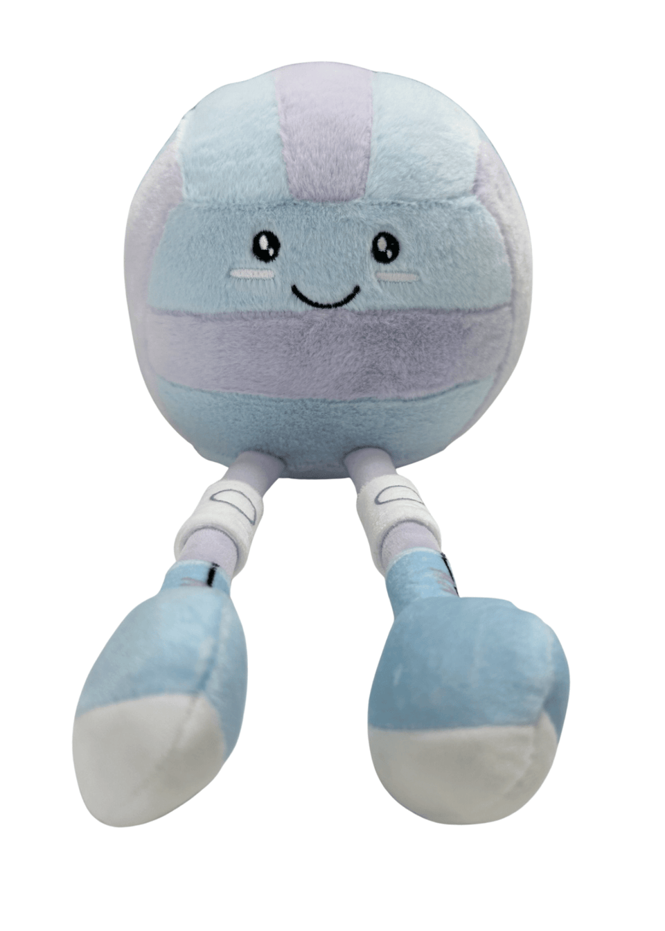 Plush toy with a happy face on a white background